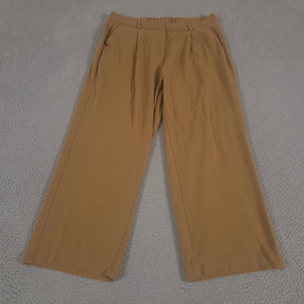 Old Navy Pants Women XL Brown Taylor Trouser Wide Leg Extra High-Waisted Stretch